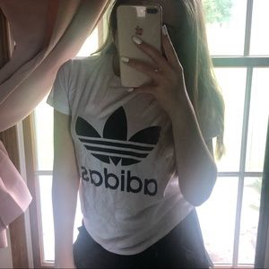 White Adidas T-Shirt